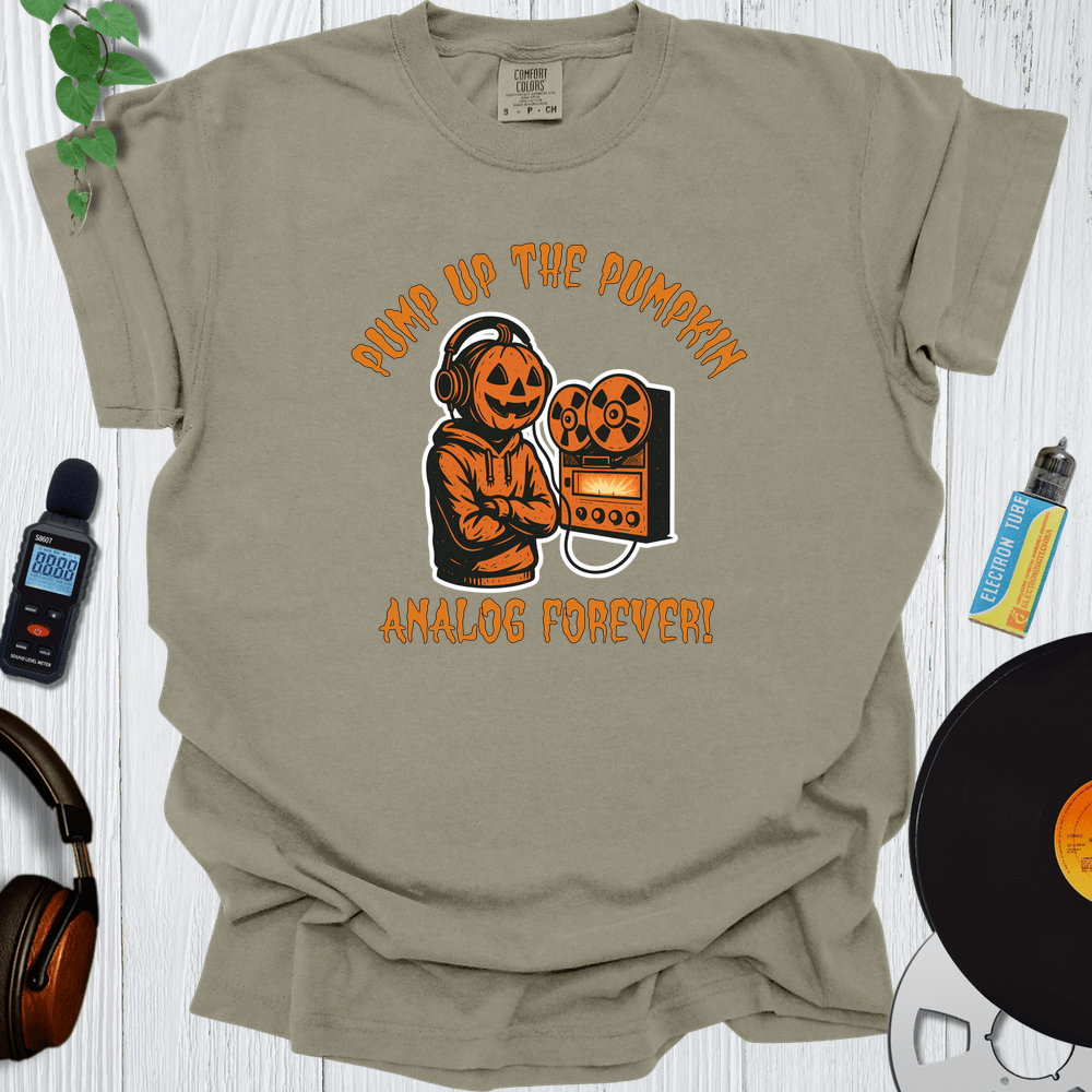 Printify T-Shirt Khaki / S Pump Up The Pumpkin -  Analog Forever