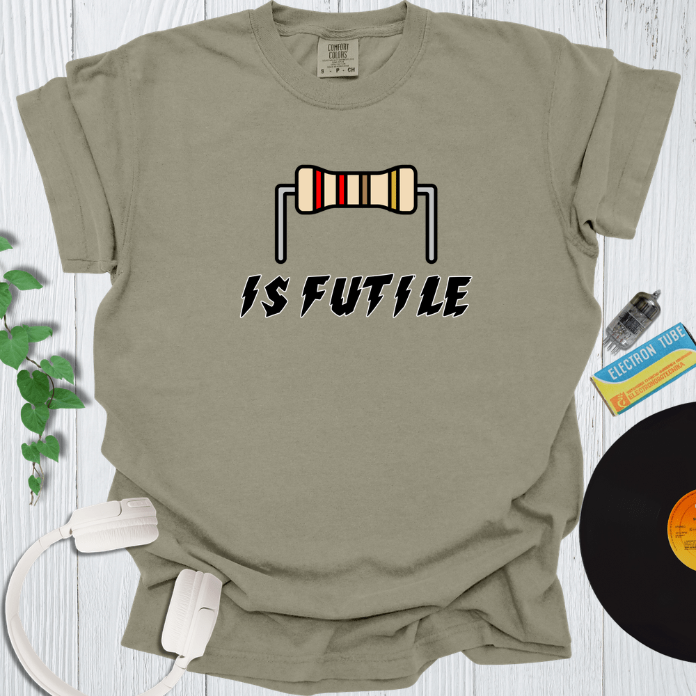 Printify T-Shirt Khaki / S Resistance Is Futile Light