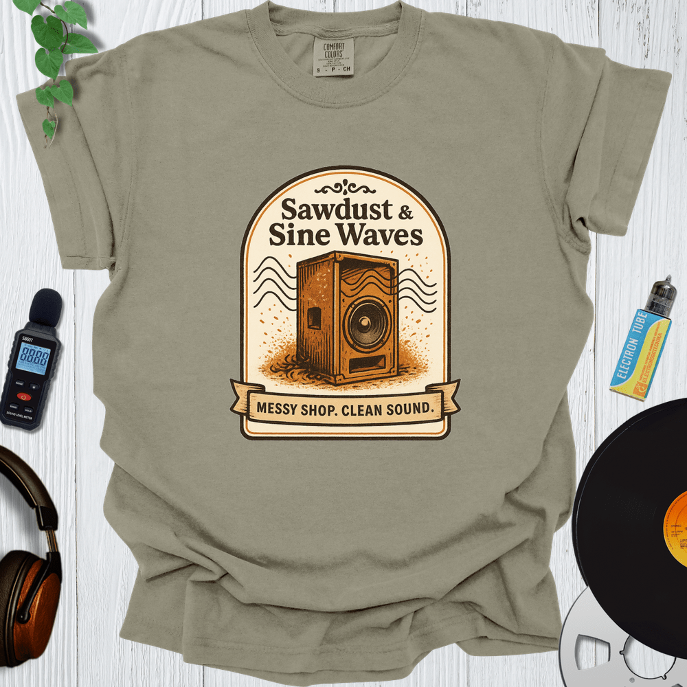 Printify T-Shirt Khaki / S Sawdust and Sine Waves