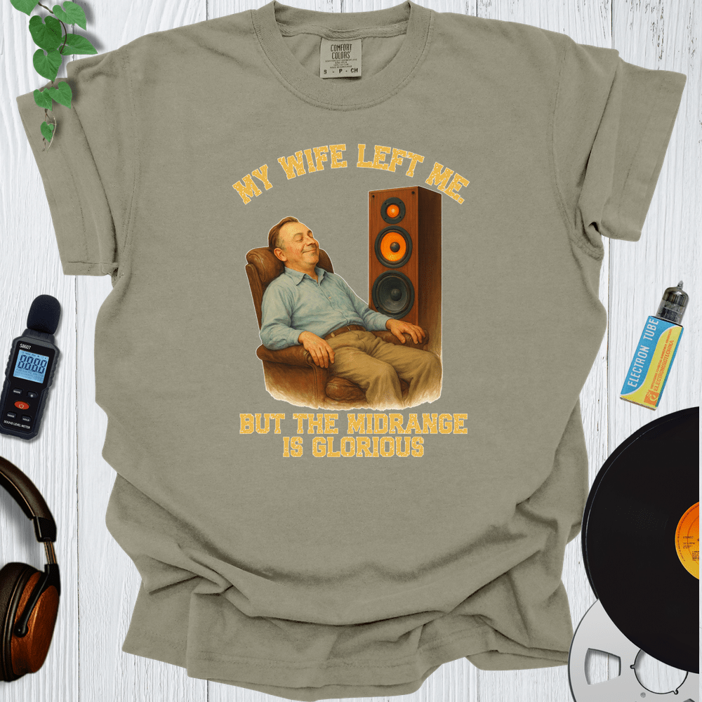 Printify T-Shirt Khaki / S The Midrange Is Glorious