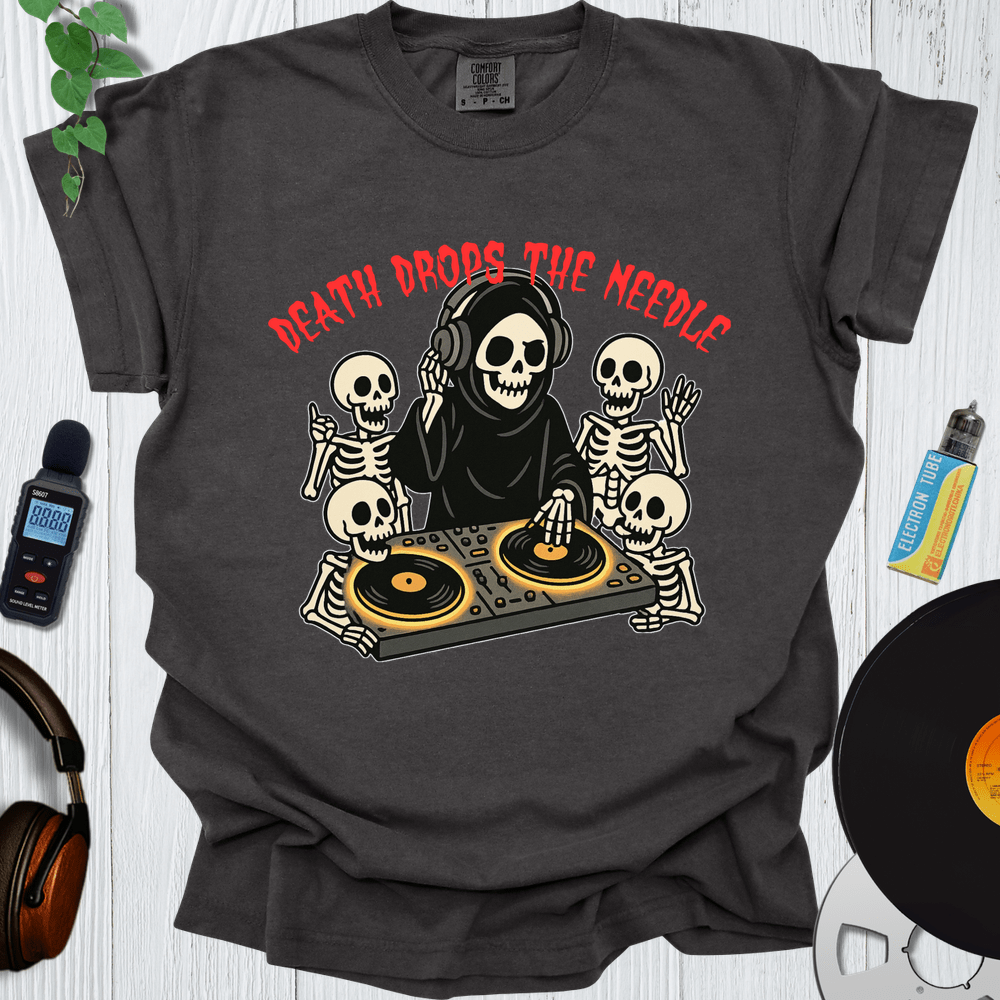 Printify T-Shirt Pepper / S Death Drops The Needle