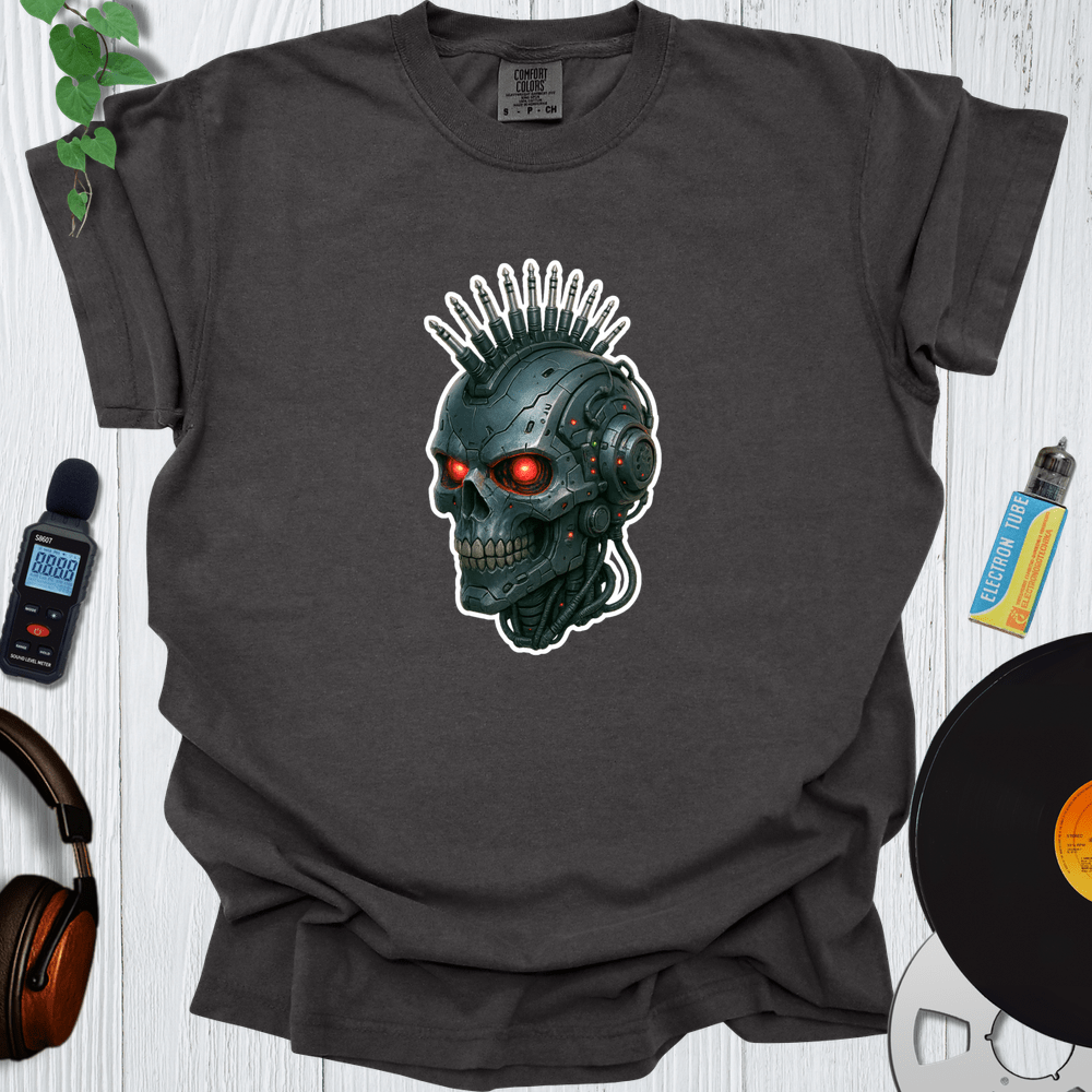 Printify T-Shirt Pepper / S Robot Mohawk Skull
