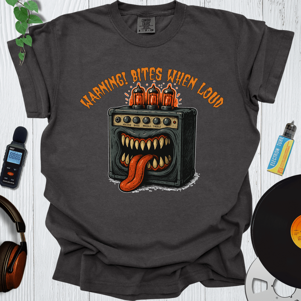 Printify T-Shirt Pepper / S Warning Bites When Loud